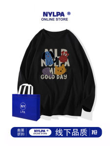 Áo Thun Cotton Dài Tay Rộng Rãi Cho Nữ Mùa Thu Đầu Tiên Phong Cách Mỹ Cổ Điển Giản Dị Thoải Mái Thoáng Khí Thường Ngày