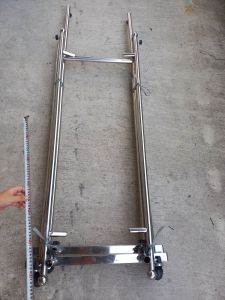 sào phơi đôi inox tháo ráp. chân vuông