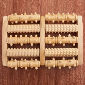 Wooden Roller Type Foot Bottom Massager Real Wood Home Use Leg And Foot Massage Device Acupoint Ball Home Health Care