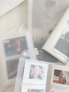 อัลบั้มรูปโพลารอยด์ อัลบั้มภาพเนื้อแมตต์ แฟ้มเก็บการ์ดอาร์ตทอย สไตล์เรียบง่าย อัลบั้มรูปภาพ ขนาดเล็ก 3 นิ้ว