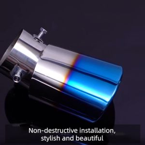 Universal Car Muffler Exhaust Tip Stainless Steel Curved &Straight Colorful Chrome Tail muffler pipe