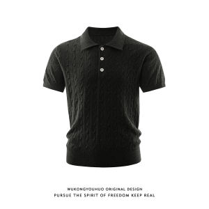 WUKONGYOUHUO | Old Money Style Knit Polo T-Shirt