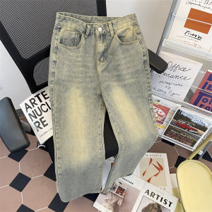 Grey Black Jeans: Trendy Straight Fit Men's Loose Pants