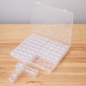 Diamond Painting Storage Box Compartments Clear Plastic Bead Organizer Container Art Supplies Jewelry Bead Storage Case