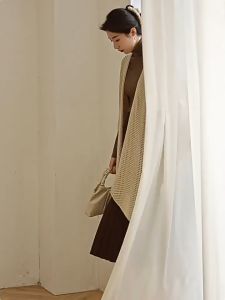 Mesh Hollowed Knitted Shawl Women