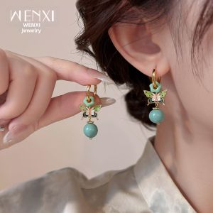 WENXI | Blue Fragrant Peal Earrings Elegant Chinese Style Butterfly