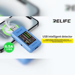 Máy Đo Công Suất Kỹ Thuật Số USB Type-C PD 6.5A Màn Hình Hiển Thị Điện Áp Dòng Điện Thiết Bị Phát Hiện Bộ Sạc Dự Phòng Với Hỗ Trợ Sạc Nhanh SCP AP QC3.0 Màu Xanh Dương