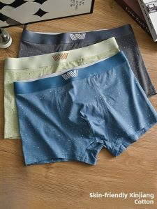 miiow | Mens Cotton Underwear Boxer Shorts Loose Large Size Comfortable Breathable Antibacterial Youth Fashion Mid Waist Design