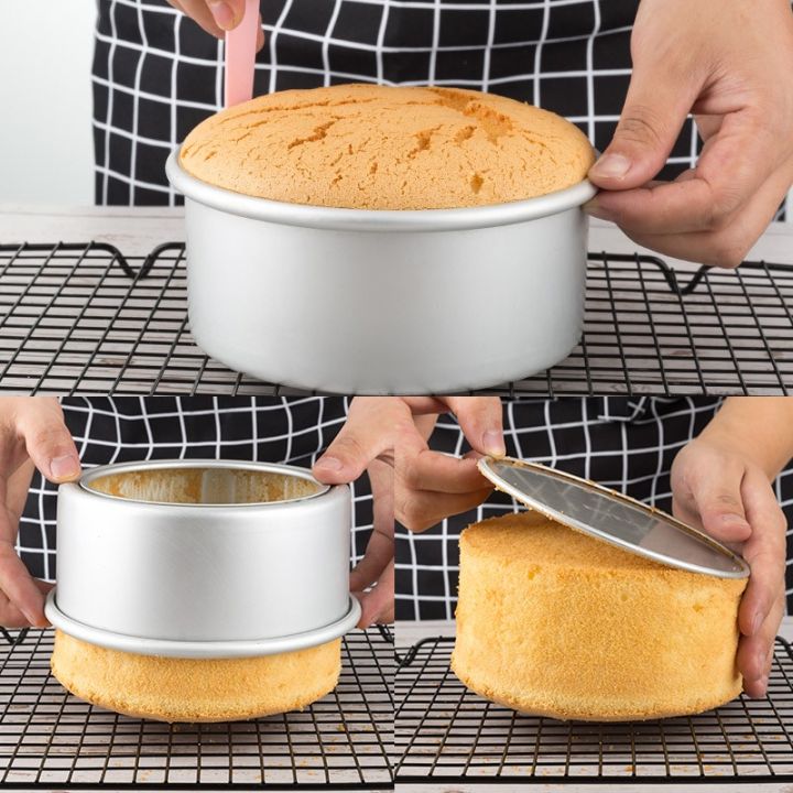 Non Stick Small Round Baking Tray Round Cake Pan 4/6/8 Inch