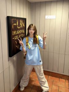 Stylish Niche Style Chic Hong Kong Style Pure Cotton Short Sleeve T-shirt Female 2024 Summer New Arrival Oversize Half Sleeve Tops