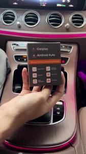 EKIY Car Ai Box Adapter New Style Wireless Carplay Adapter 2 in 1 Wireless Carplay Android Auto Plug and Play Car Dongle