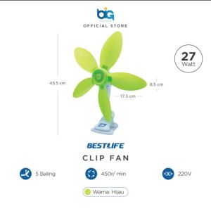 Bestlife Kipas Angin Jepit Gantung Duduk 3in1