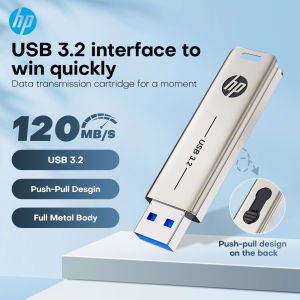 HP | HP 256GB USB 3.2 Metal Flash Drive High-Speed Retractable Pendrive for PC Car Stereo 128GB 64GB 32GB