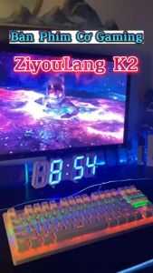 Bàn Phím Cơ Máy Tính Cao Cấp Crack K2 PRO Led RGB 10 Chế Độ Khác Nhau Chơi Game Dùng Văn Phòng Cho Máy Tính PC Laptop Keyboard Cơ Blue Switch Gaming Có Dây Cực Đẹp Có Cục Chống Nhiễu - XSmart