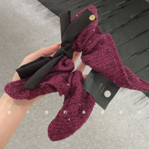 Large Butterfly Knot Hair Ties Fashionable Hair Accessories Trendy Design Elastic Hair Bands for Autumn And Winter