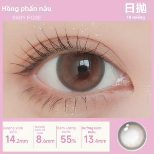 10 Gói Mắt Kính Kontakt Màu Hồng & Nâu Đường Kính Nhỏ