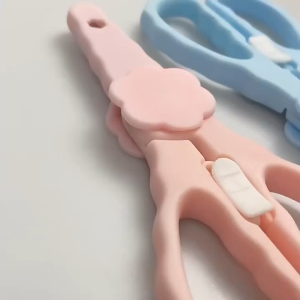 [EDS] Gunting Makanan Bayi Stainless Steel – Selamat & Mudah Diguna dengan Cover & Case Baby Food Scissor Safe Cutting Scissors Kitchen Stainless Steel Cutter Toddlers