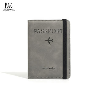 LouisWill Men Wallet RFID Card Case Soft PU Wallet Business Wallets Passport Holder Coin Bag Zipper Multi-Card Position ID Credit Cards Holders Solid Color Travel Purses Coin Pouch