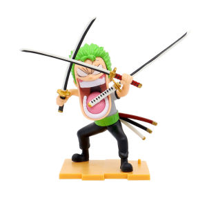 Bandai | 15cm One Piece Luffy Figures Three Captains Sanji Monkey D Luffy Roronoa Zoro Action Figure The Hungry Trio PVC Anime Model Toys