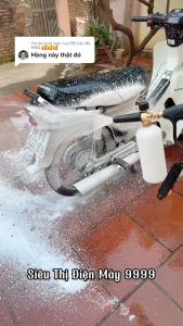 Bộ súng xịt rửa và bình tạo bọt tuyết cao cấp cho máy rửa xe áp lực cao máy xịt rửa cao áp - ren 22mm