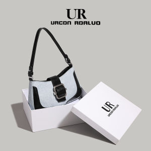 UR Denim Bag Womens Underarm Bag Simple Fashion Trend Shoulder Handbag Versatile Personality Small Size Casual Crossbody Bag