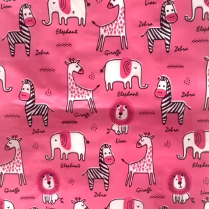 ถุงแฟชั่น ถุงหิ้ว ถุงบูติก ถุงพิมพ์ลายสวยๆ ลายน่ารักๆ Zoo ชมพู แพ็ค 800 กรัม มีหลากหลายสี