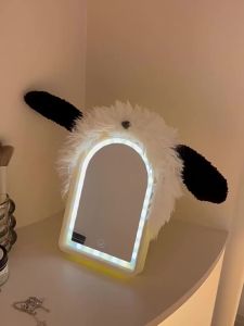 Illuminated Vanity Mirror with Headband Slot
