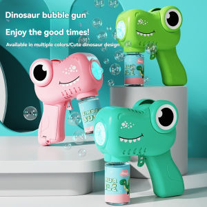Handheld fully automatic dinosaur bubble gun family gatherings bubble machine camping toys summer outdoor gifts for beach