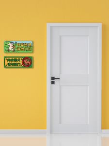 ป้ายติดประตูอะครีลิกสุดน่ารัก ป้ายเตือน ป้ายแจ้งการสั่งอาหารจากภายนอก ป้ายติดประตูแมว ป้ายติดประตูสัตว์เลี้ยง ป้ายติดประตูสัตว์