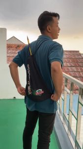 Tas Ransel Serut Tsurikami Bahan Tebal untuk Perlengkapan Memancing - Joran Pancing