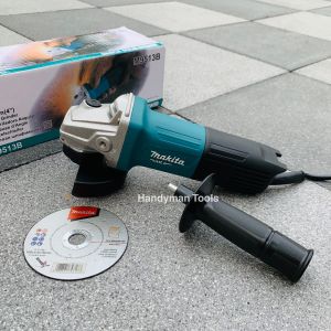Makita เครื่องเจียร์ หินเจียร ขนาด 4นิ้ว รุ่น M9513 กำลังไฟ 850W พร้อมบังใบ และด้ามขันใบ แถมใบตัดเหล็ก makita 1 ใบ