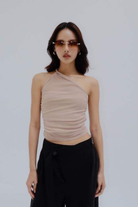 Bonnie | Renee Draped Mesh top | Lazada.co.th