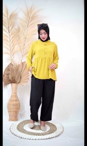 Atasan Blouse Cringkle - Ukuran S M L XL XXL 3XL 5L - Blouse Jumbo - Atasan Wanita Big Size