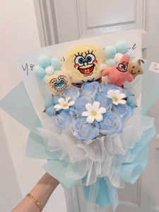 🇲🇾Ready Stock Stitch/Angel/Piggy/Loopy/Shin-Chan/SpongeBob Soap Rose Bouquet