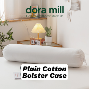 DORAMILL 12 Plain Colour Premium Cotton Bolster Case (105cmx35cm) Sarung Bantal Peluk Bolster Cover (1 pc ONLY) ABD Doramil Pillow Cover Bolster Covers Bolster Cover With Zipper - Lazada