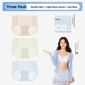 Secret World | Antibacterial Breathable Cotton Crotch Seamless Mid-Waist Shorts