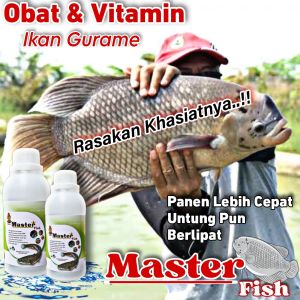 LA06 PROBIOTIK IKAN GURAME MASTER FISH VITAMIN PENGGEMUK IKAN AIR TAWAR GURAME & OBAT IKAN GURAME