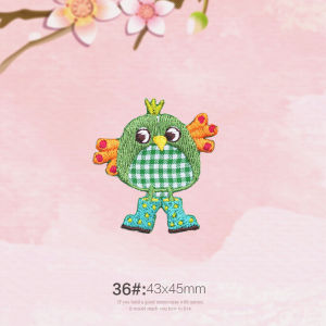 Embroidered Bird Cloth Patch Long Robe Coat Cashmere Hole Patch Decorative Bag Original Design DIY Sewing Accessories