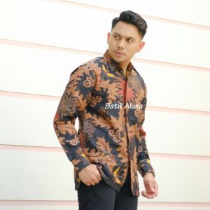 Baju Batik Pria Aluna Mewah Untuk Pesta Pernikahan Berkualitas Premium Keren n Kekinian Terbaru Lengan Panjang PCW 063
