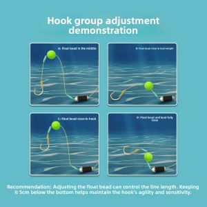 MONLEYTA | Anti-Bottom Fishing Line Set with Floating Hooks