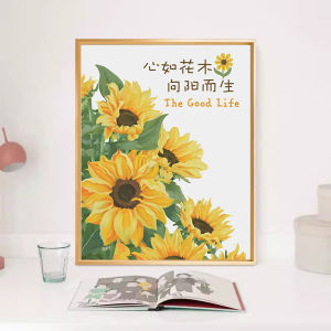 Simple Modern Cross Stitch Kit Sunflower Floral Cotton Fabric Handmade Embroidery Small Piece Living Room Thread Embroidery