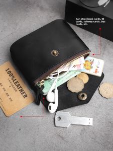 Handmade Retro Leather Card Wallet Coin Purse