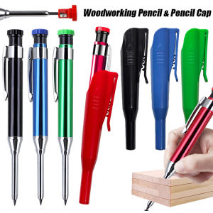 New Woodworking Mechanical Pencil Set With Pencil Cap Deep Hole Carpenter Marker Drawing Pencil for Construction Engineering