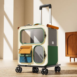 ZHUOLESHI | Multi-cat Large Capacity Portable Pet Carrier with Wheels