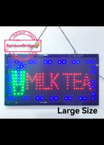 RAINBOW BRIDGE LED SIGNAGE CUPS MILK TEA (New-Small-Large) #SIZE: W48cm & W60cm BIG  #881