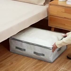 Túi Đựng Đồ Cỡ Lớn - Vải Không Dệt Siêu Bền Có Cửa Sổ Trong Suốt Nhiều Ngăn Tiết Kiệm Không Gian Dưới Gầm Giường Thân Thiện Với Môi Trường
