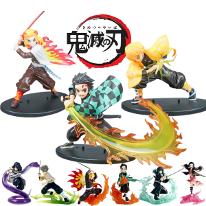 Bandai | 10-22cm Demon Slayer Anime Figure Kamado Tanjirou Agatsuma Zenitsu Kyoujurou Anime PVC Model Action Figure Collection Toy Gift