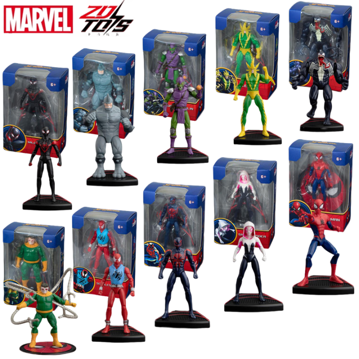 ZD Toys Avengers Legends Iron Man Spider Man Thor Captain America Thanos Hulk War Machine Action Figures Gif
