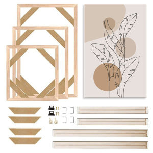 Custom Sizes DIY Canvas Frame Wooden Frames Wooden Photo Oil Painting Canvas Diamond Painting Frames Canvas Wood Wall Frame