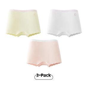 Miiow | Cool Ice Silk Seamless Anti-chafing Breathable Antibacterial Childrens Underwear Girls Elastic Waist Briefs Comfortable Shorts
